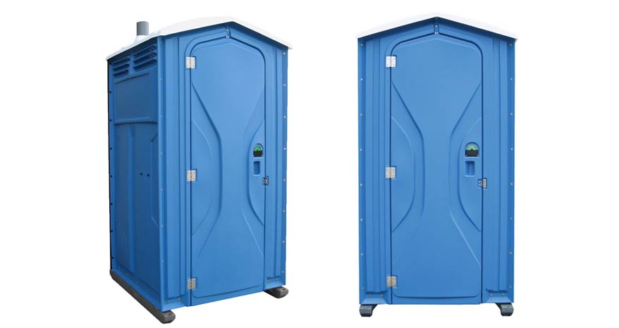 Long-term porta potty units on site in Broad St, Los Angeles